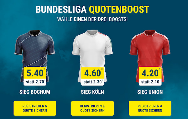 3 Quotenboosts von sportwetten.de zum 34 und letzten Bundesliga Spieltag 23/24