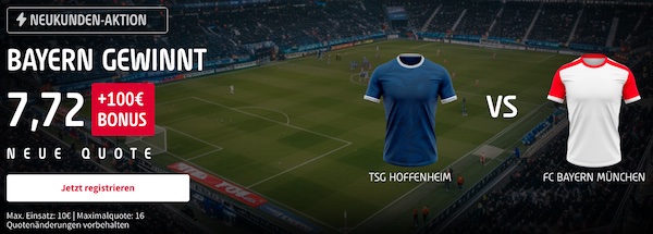 Tipico vervierfacht Bayern Siegquoten gegen Hoffenheim