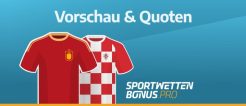 Quoten und Infos für deine Spanien - Kroatien Wetten