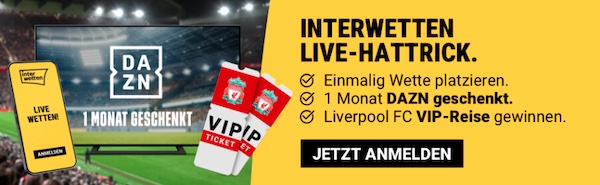 Mach mit beim Interwetten Live-Hattrick und sicher dir tolle Belohnungen!